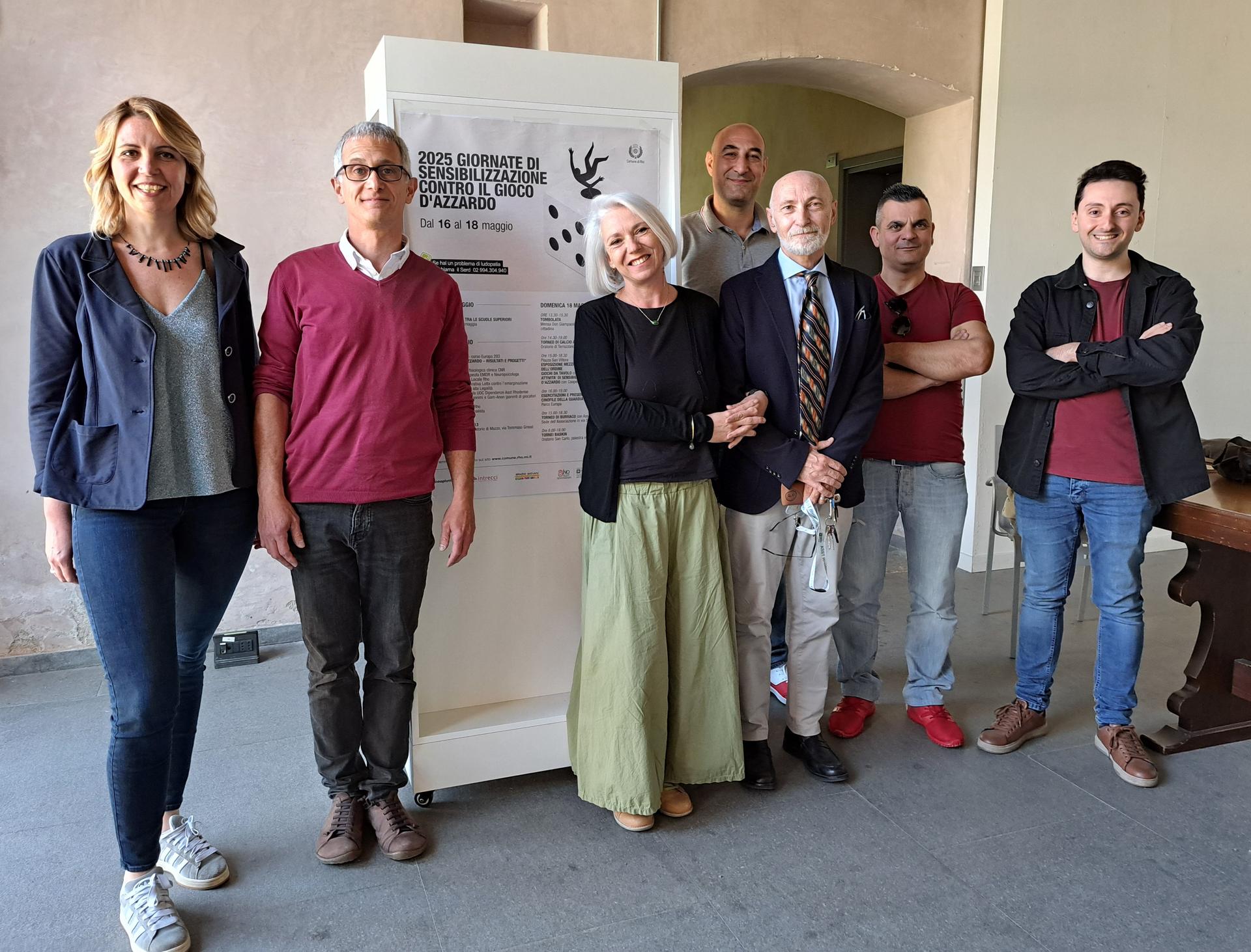 da sinistra: Chiara Tenconi, Cristiano Bregamo, Claudia Luppi, Umberto, Fabio Guerrini, Jonata, Lorenzo Di Giuseppe