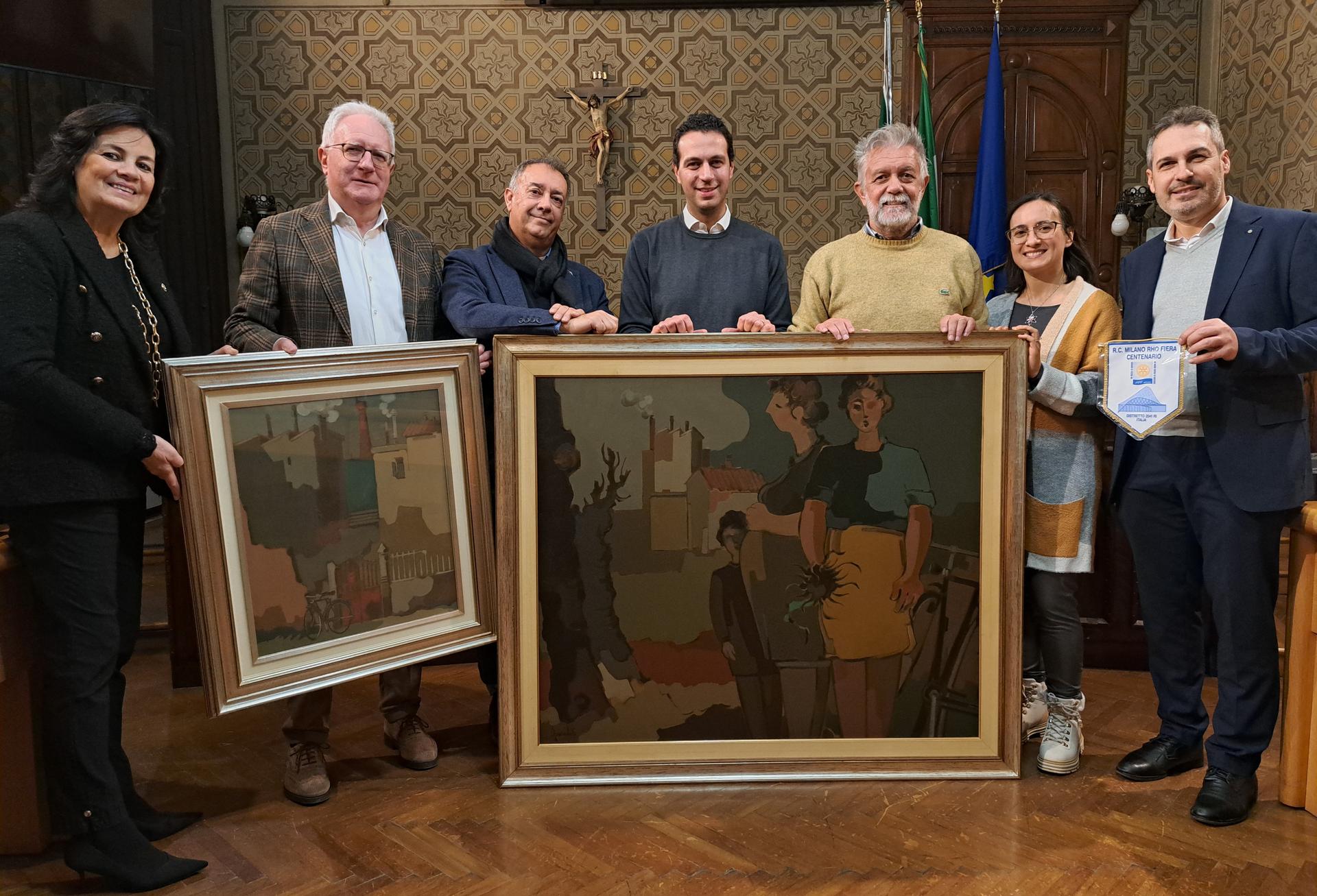 da sinistra: Giovanna Sellerio, Mauro Masperi, Fabio Baraldi, Andrea Orlandi, Marco Baraldi, Valentina Giro e Simone Gandola