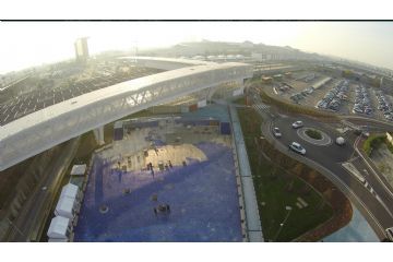 Area fiera zona rossa, dall'alto di piazza costellazione