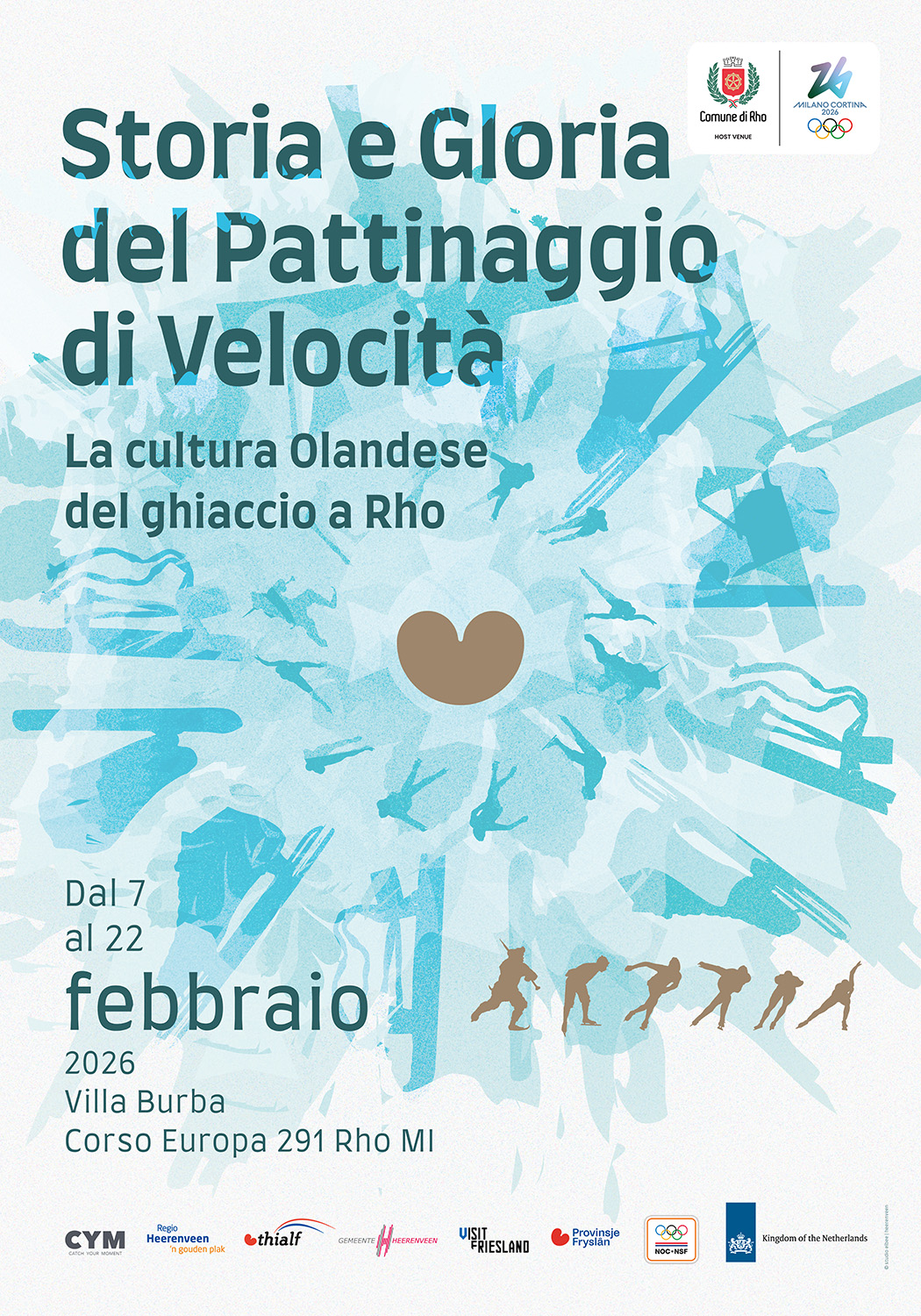 locandina Storia e Gloria del Pattinaggio di velocità - La cultura olandese del ghiaccio a Rho