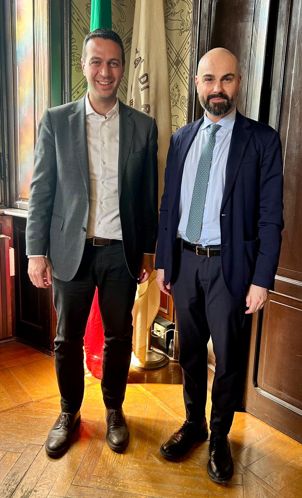 Nella foto il Sindaco Andrea Orlandi con il nuovo dirigente Paolo Catenaro