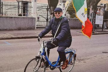 Bruno Bevilacqua in bicicletta