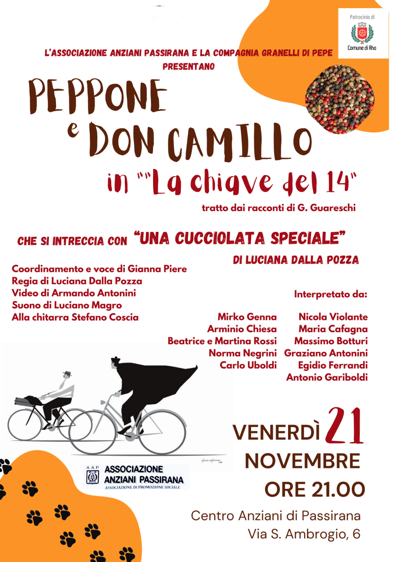 Peppone e Don Camillo in la chiave del14 che si intreccia con Una cucciolata speciale