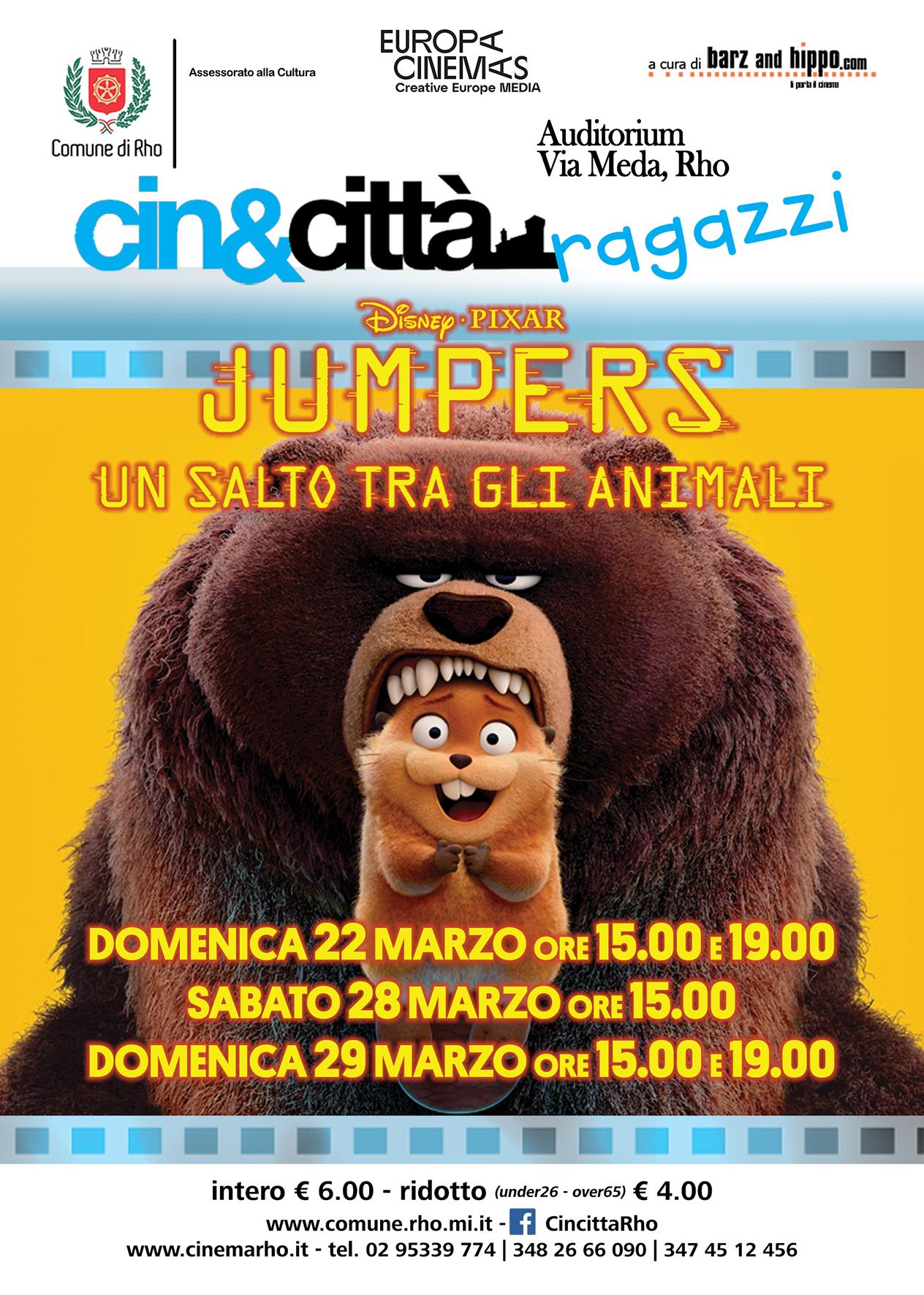 locandina del film con orso e castoro