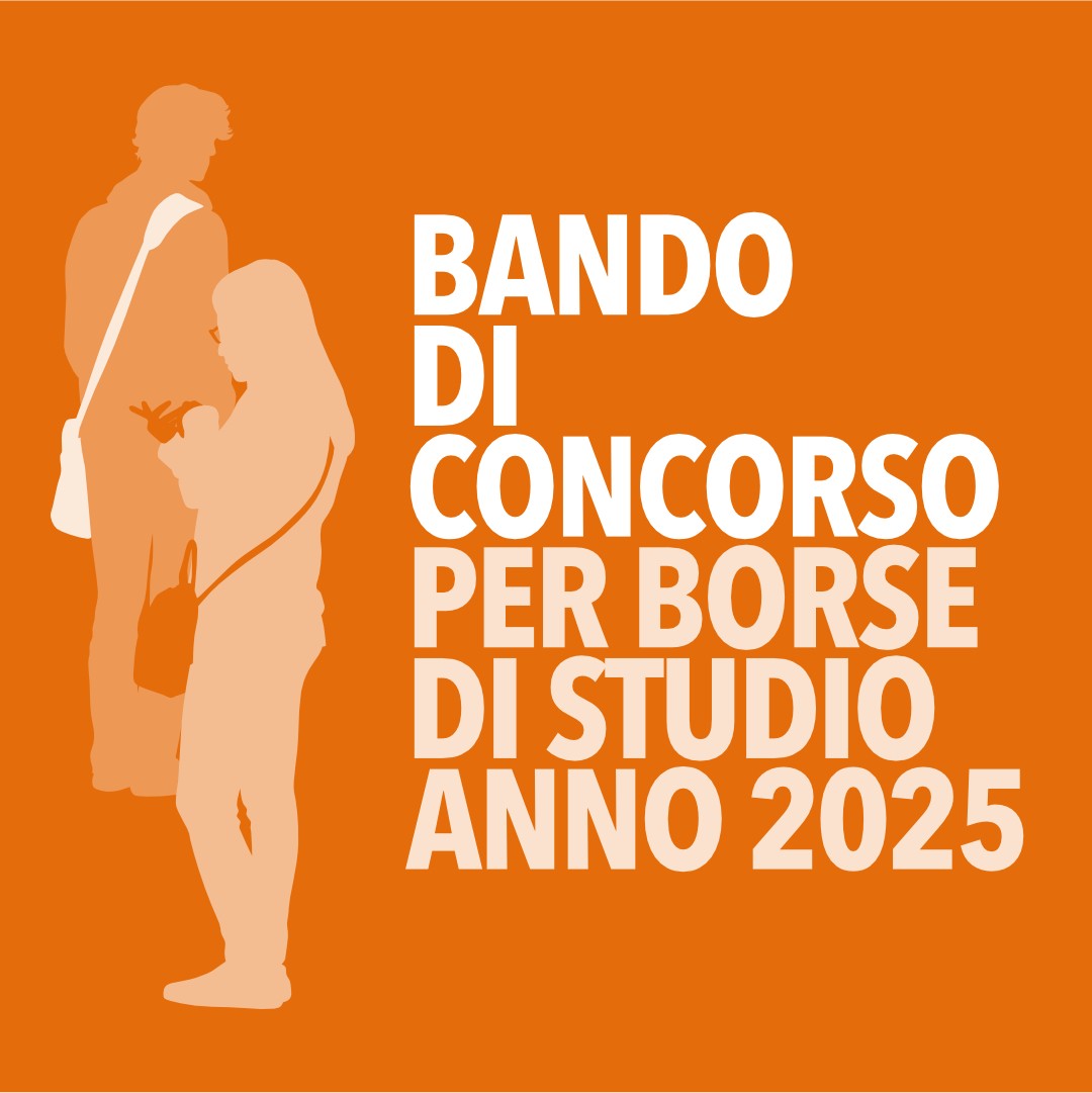 Bando di concorso per borse di studio anno 2025 due sagome disegnate di due studenti