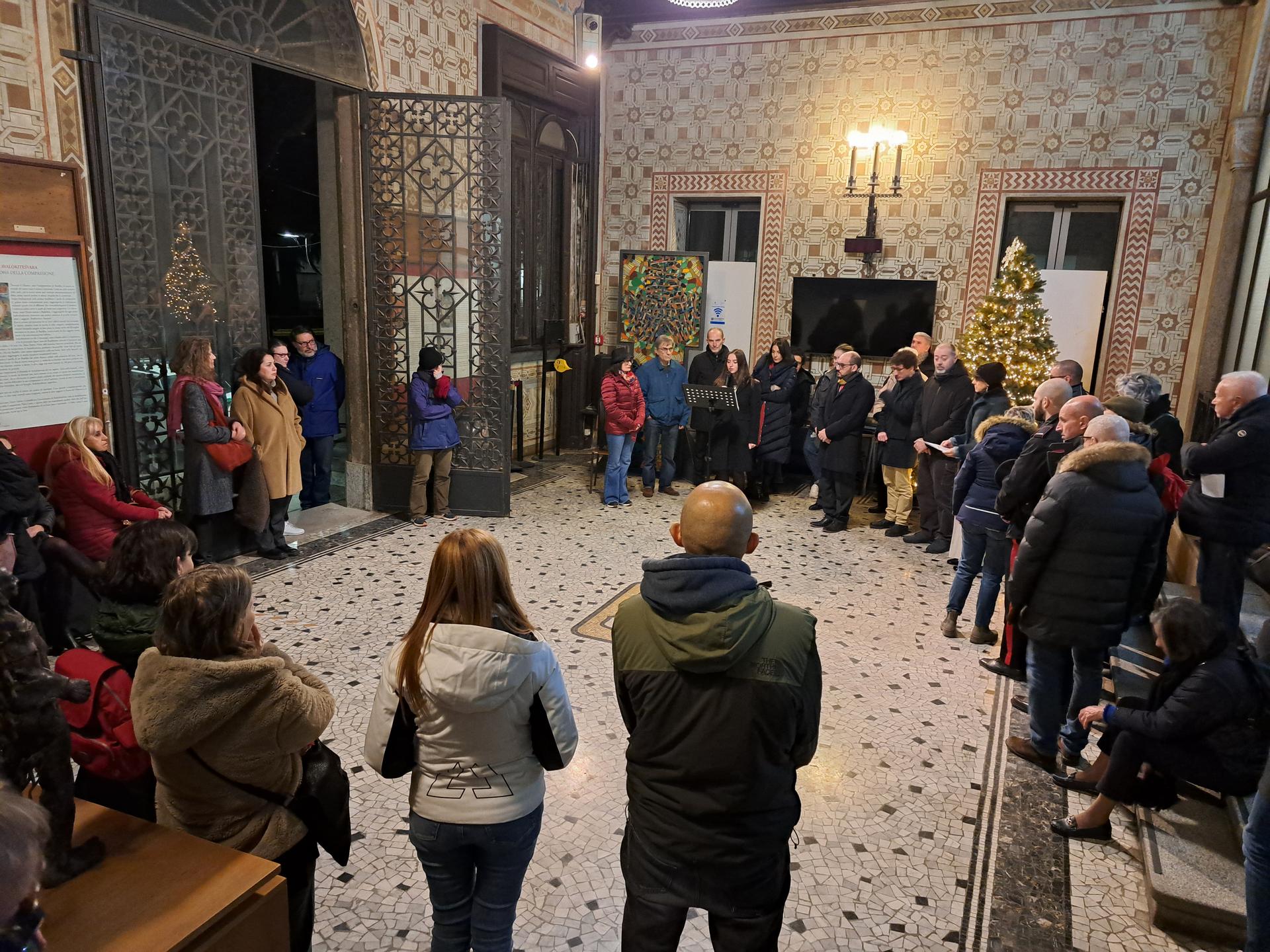 evento del 26 novembre nell'atrio del Municipio