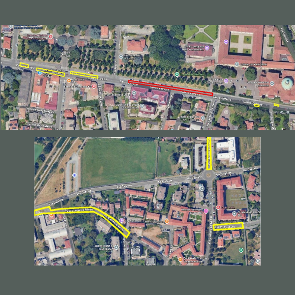 piantine delle vie  e asfaltature