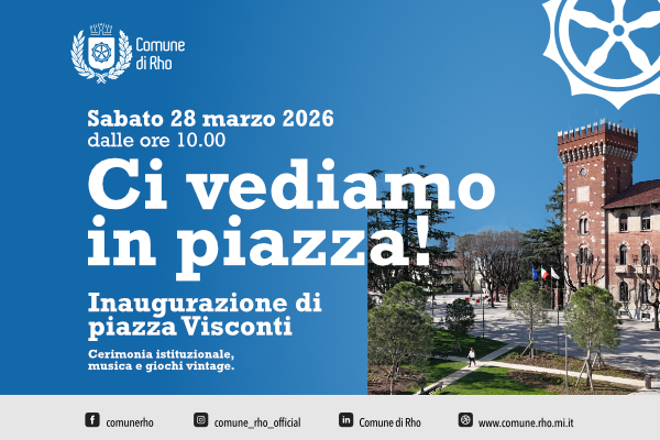 Inaugurazione Piazza foto palazzo comunale e piazza visconti