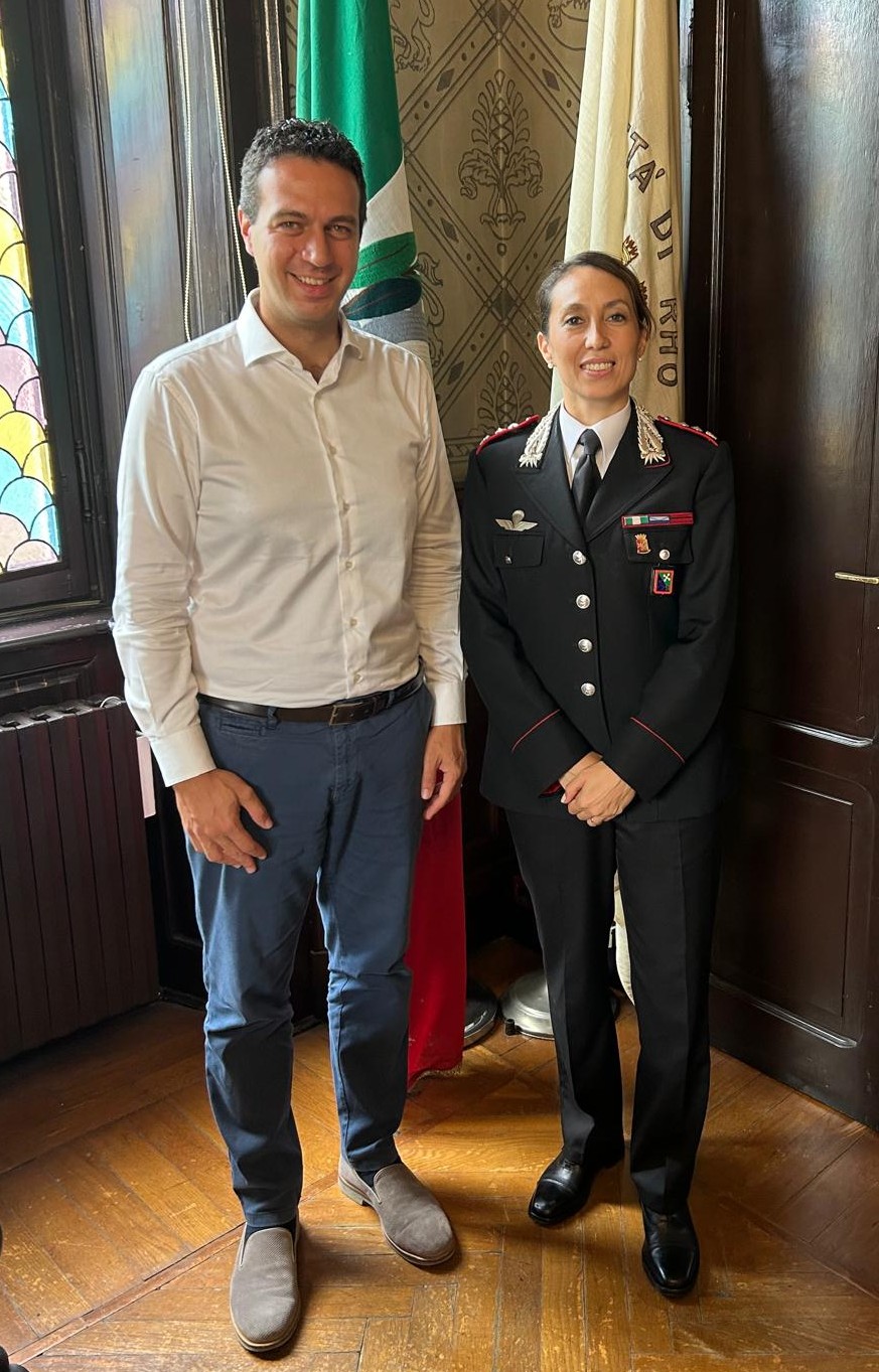 Nella foto il Sindaco Andrea Orlandi con il Colonnello Daniela Nuzzo