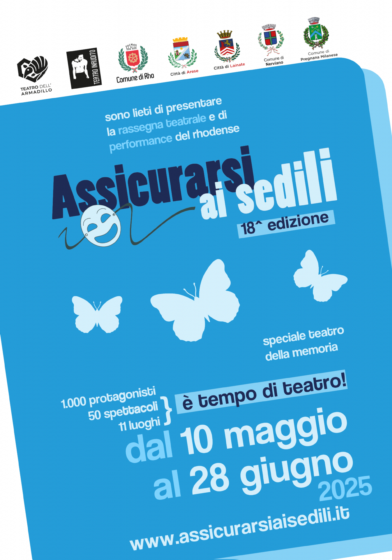 locandina rassegna Assicurarsi ai sedili 2025 18° edizione dal 10 maggio al 28 giugno