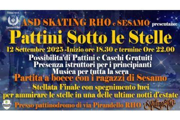 locandina descrittiva della serata Pattini sotto le stelle