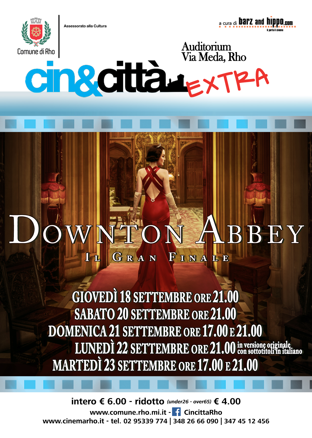  Cin&città extra locandina Downton Abbey con giorno e orario di proiezione