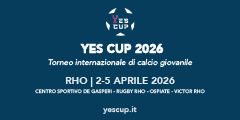 Evento sportivo YES CUP 2026 - Torneo Internazionale di calcio giovanile femminile e maschile dal 2 al 5 aprile presso alcuni campi sportivi rhodensi: Campo Victor Calcio, via Cornaggia, Campo Comunale Rugby Rho di via Trecate , Centro Sportivo di via Ospiate, Centro Sportivo di via De Gasperi