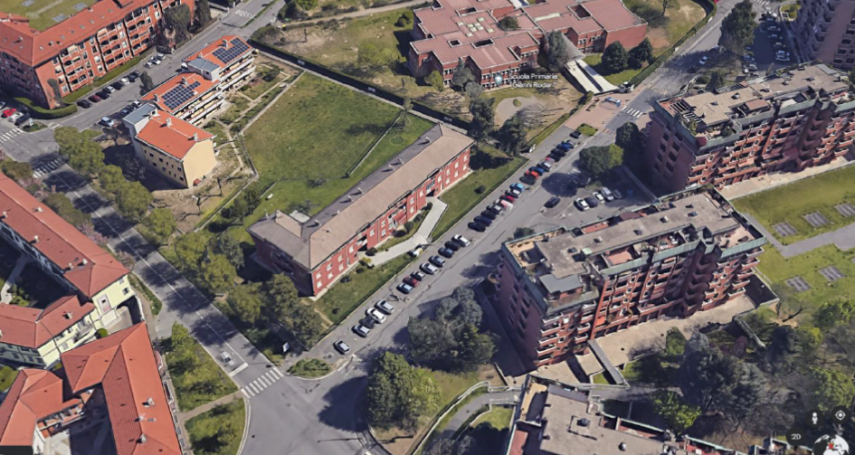 via Sartirana 2 alloggi comunali - foto dall'alto