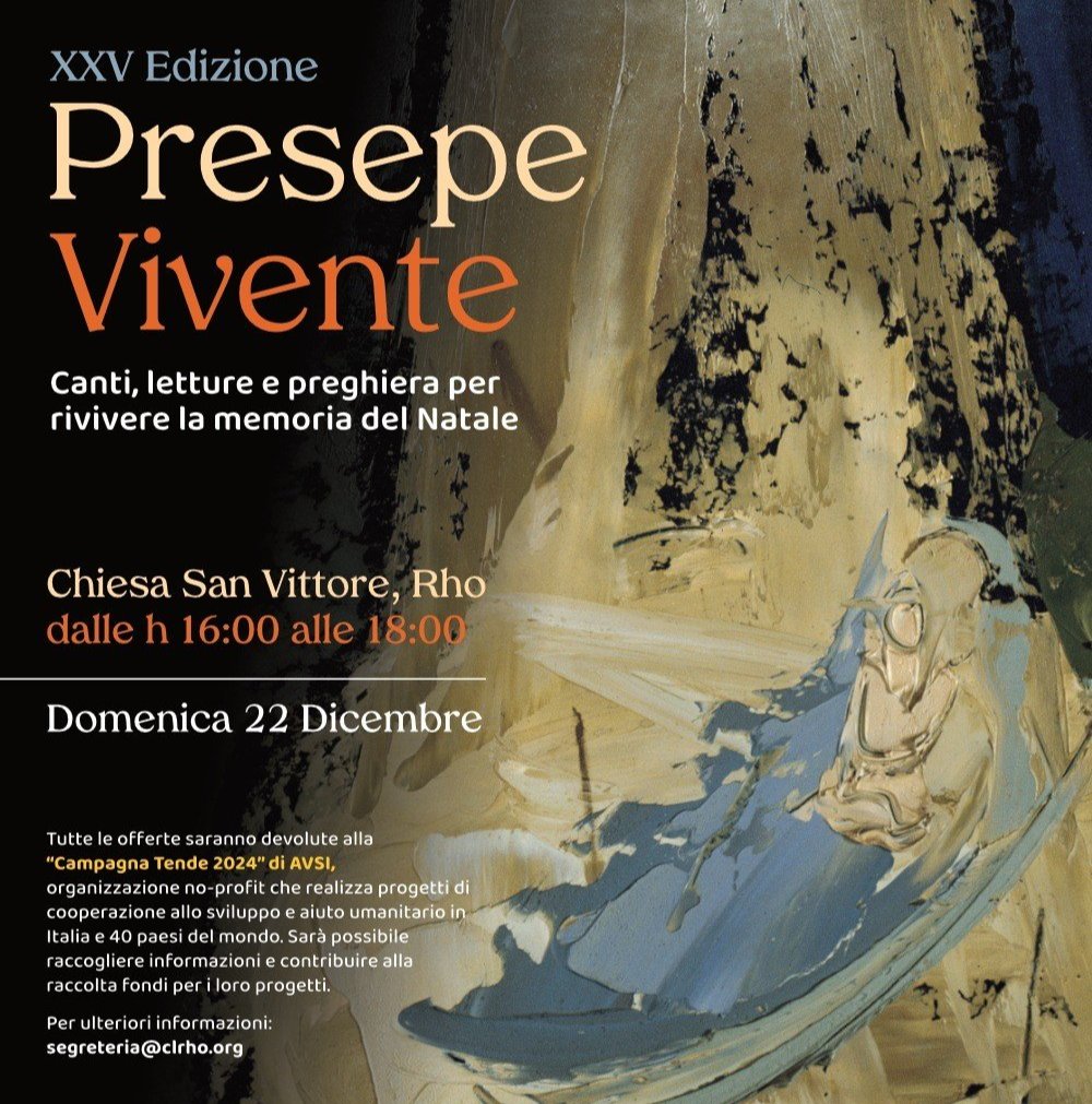 Nella foto la locandina del Presepe Vivente a cura di CL e Parrocchie della città
