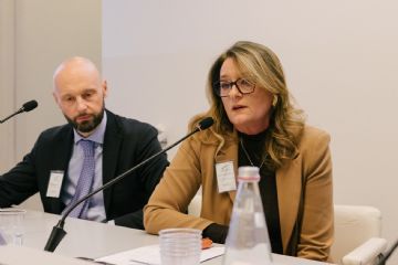 Nella foto la dirigente Emanuela Marcoccia al lancio del programma a Milano