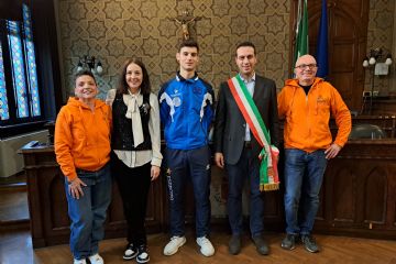 Riccardo Lorello con Alessandra Borghetti, Andrea Orlandi e Skating Rho