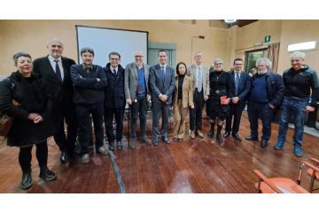 I relatori del convegno Sercop, al centro il Sindaco Andrea Orlandi