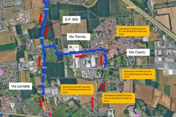 Nella mappa le deviazioni nella fase clou dei lavori su via Ratti