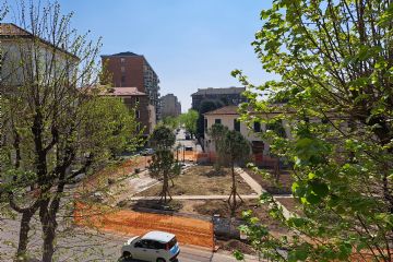 Il cantiere di Piazza Visconti e la prospettiva di via Meda