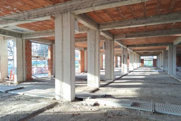 Il cantiere per la nuova scuola di Terrazzano