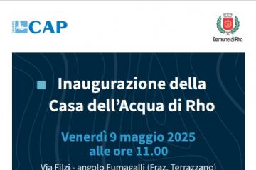 locandina inaugurazione della Casa dell'Acqua di Rho