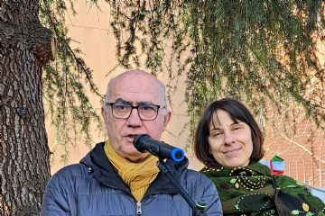 Vito Fiorino con Nicoletta Sala al Giardino dei Giusti di Rho