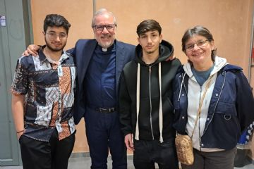 Salvatore, don Pasquale, Michele ed Elena Comignani a Villa Burba