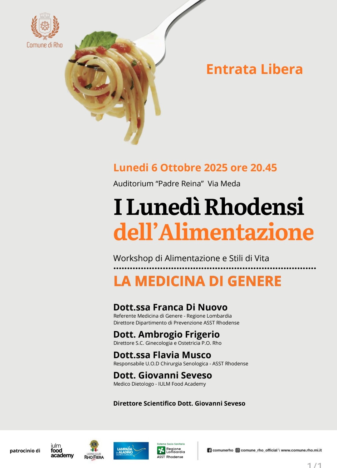 I lunedì rhodensi dell'Alimentazione - La medicina di genere