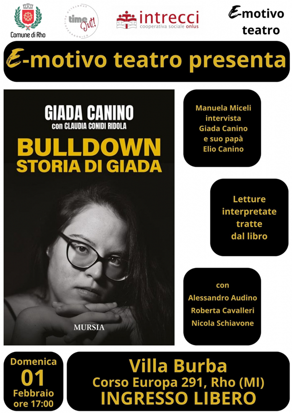 locandina presentazione serata con foto di Giada