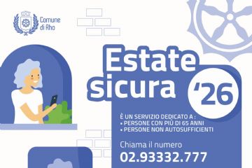 locandina Estate sicura 26 con immagini di anziani alla finestra