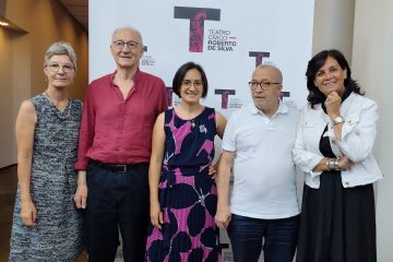 Da sinistra Maddalena Maggi, Giancarlo Cattaneo, Valentina Giro, Fiorenzo Grassi e Giovanna Sellerio