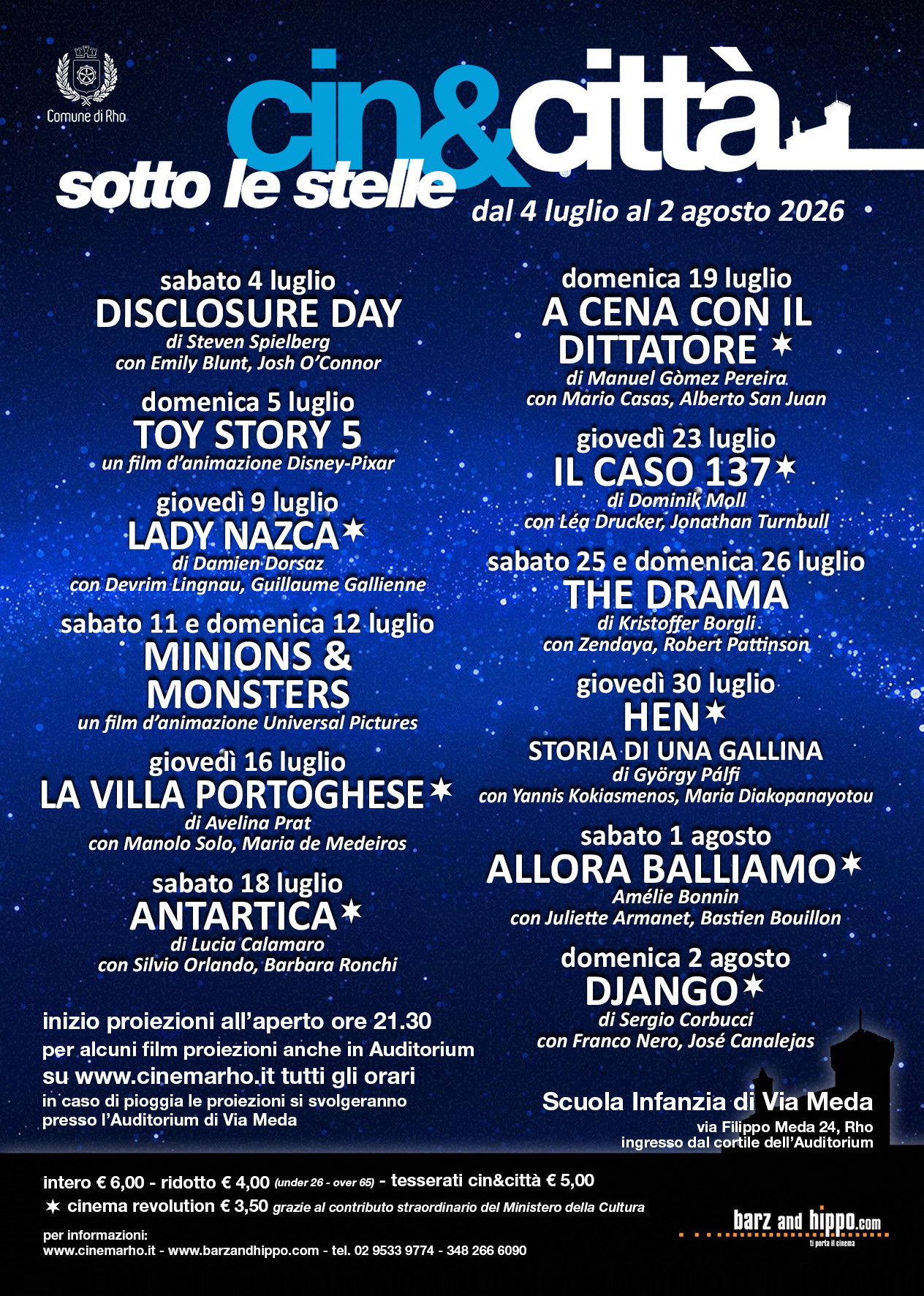 locandina Cin&città sotto le stelle