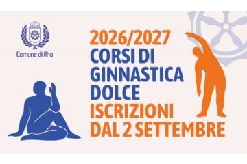 Nella foto il manifesto dei corsi di ginnastica dolce 2026-2027. Le iscrizioni partono dal 2 settembre 2026.