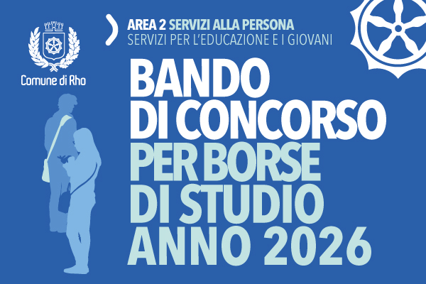 Bando di concorso per borse di studio anno 2025 due sagome disegnate di due studenti