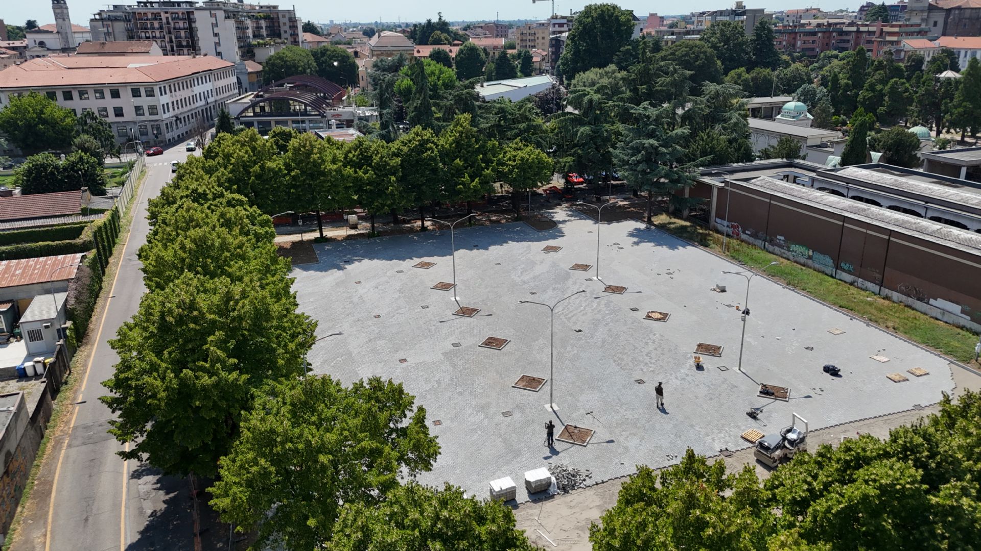 Parcheggio via Bersaglio foto con il drone