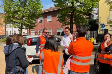 Giro cantieri del sindaco Andrea Orlandi