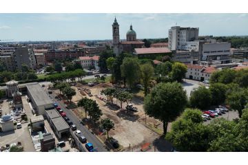 foto con il drone del cantiere