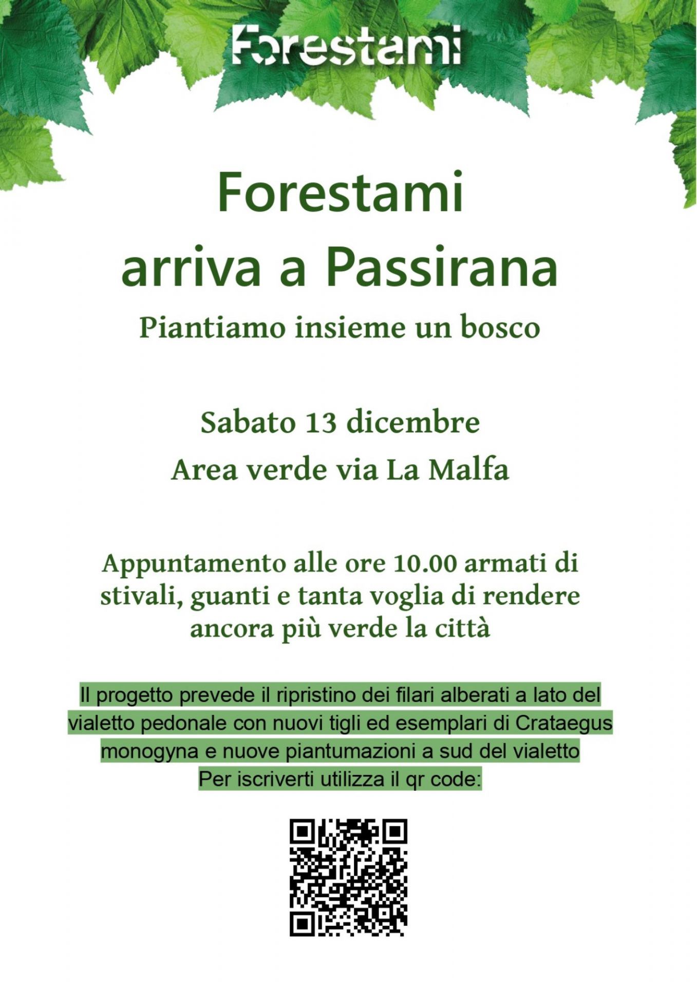 Nella locandina si trova il qr code per iscriversi