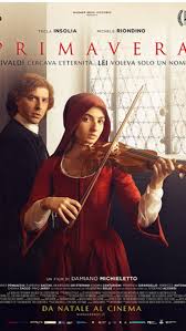 locandina i Due protagonisti Vivaldi e Cecilia che  suona il violino