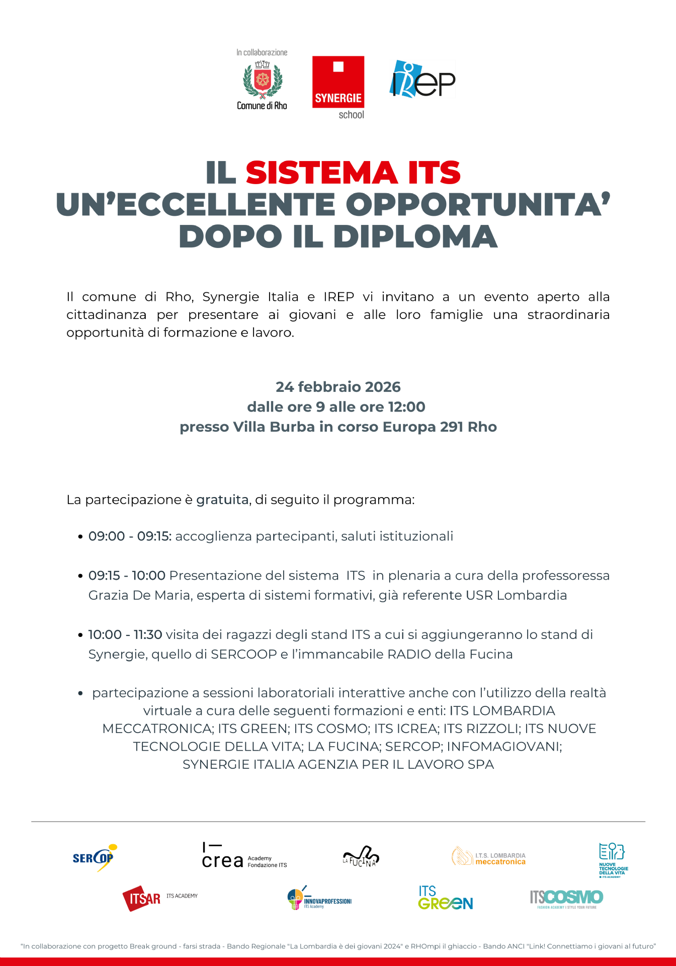 locandina evento titolo e programma