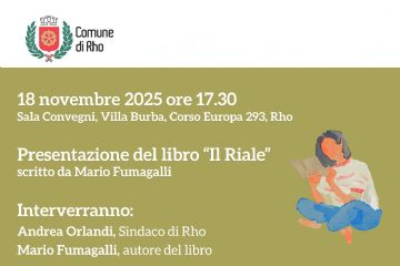 locandina presentazione evento copertina del libro uno scorcio di verde e programma del 18 novembre