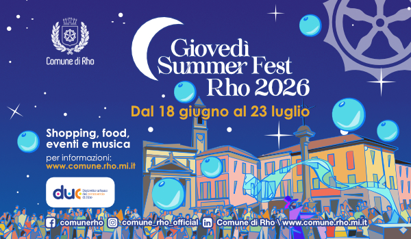Locandina Giovedi Summer Fest Rho 2026