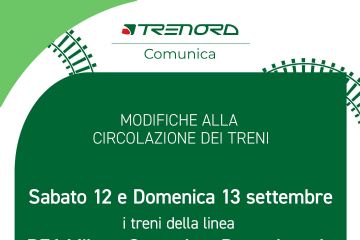 avviso TRENORD Modifiche alla circolazione dei treni