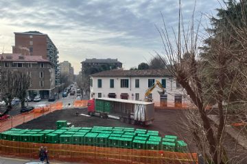 Sistema di drenaggio acque piovane piazza Visconti