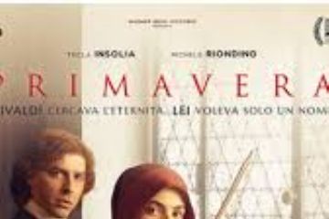 locandina i Due protagonisti Vivaldi e Cecilia che  suona il violino