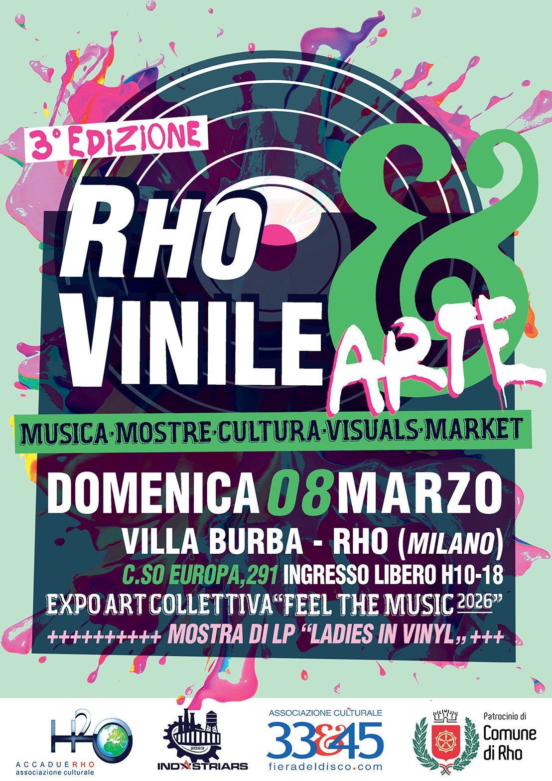 Rho Vinile Arte disegno di un disco 