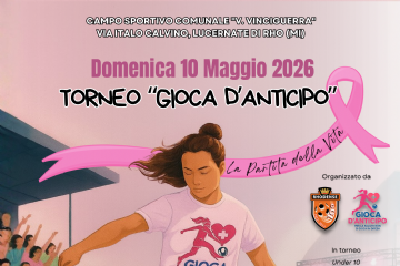 locandina 10 maggio 2026 Torneo Gioca d'anticipo Ragazza  che gioca a calcio