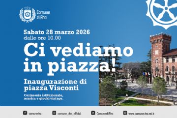 Inaugurazione Piazza foto palazzo comunale e piazza visconti