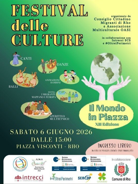 Festival delle culture Il mondo in piazza locandina dell' evento